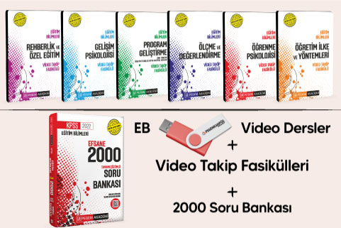 2022 KPSS Eğitim Bilimleri Video Takip Fasikülleri + 2000 Soru Bankası Seti Flash Bellek Video Dersl
