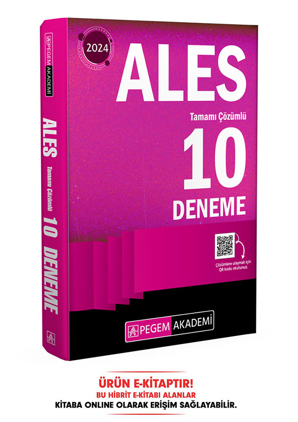 2024 ALES Tamamı Çözümlü 10 Deneme E-Kitap