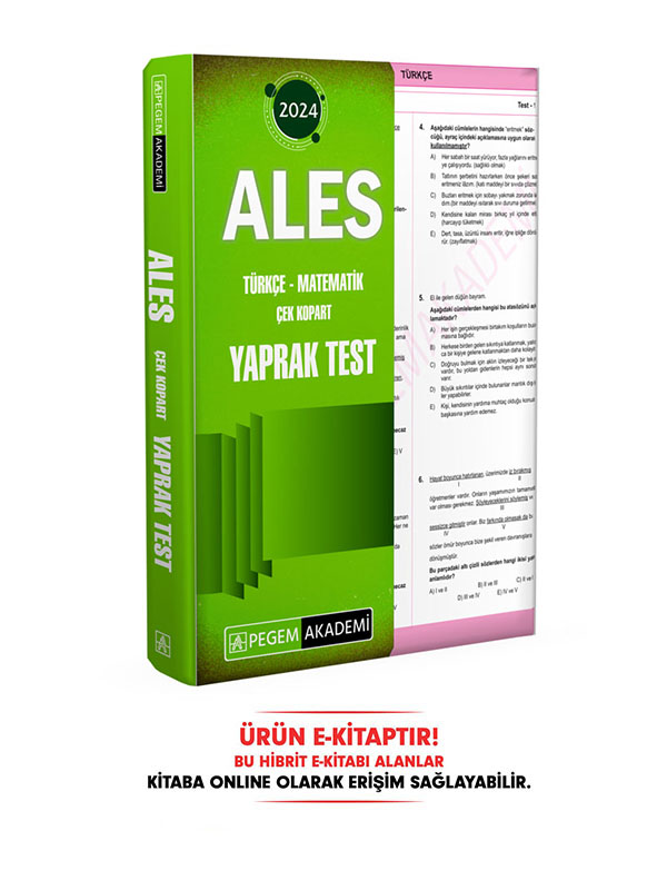 2024 ALES Yaprak Test E-Kitap 2024 ALES Yaprak Test E-Kitap
