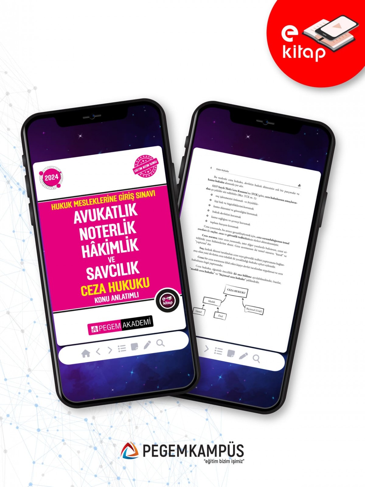 2024 Hukuk Mesleklerine Giriş Sınavı Avukatlık Noterlik Hakimlik ve Savcılık Ceza Hukuku Konu Anlatımlı E-Kitap