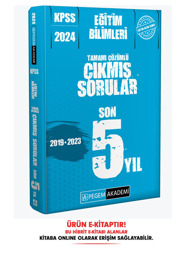 2024 KPSS Eğitim Bilimleri Çıkmış Sorular Son 5 Sınav E-Kitap