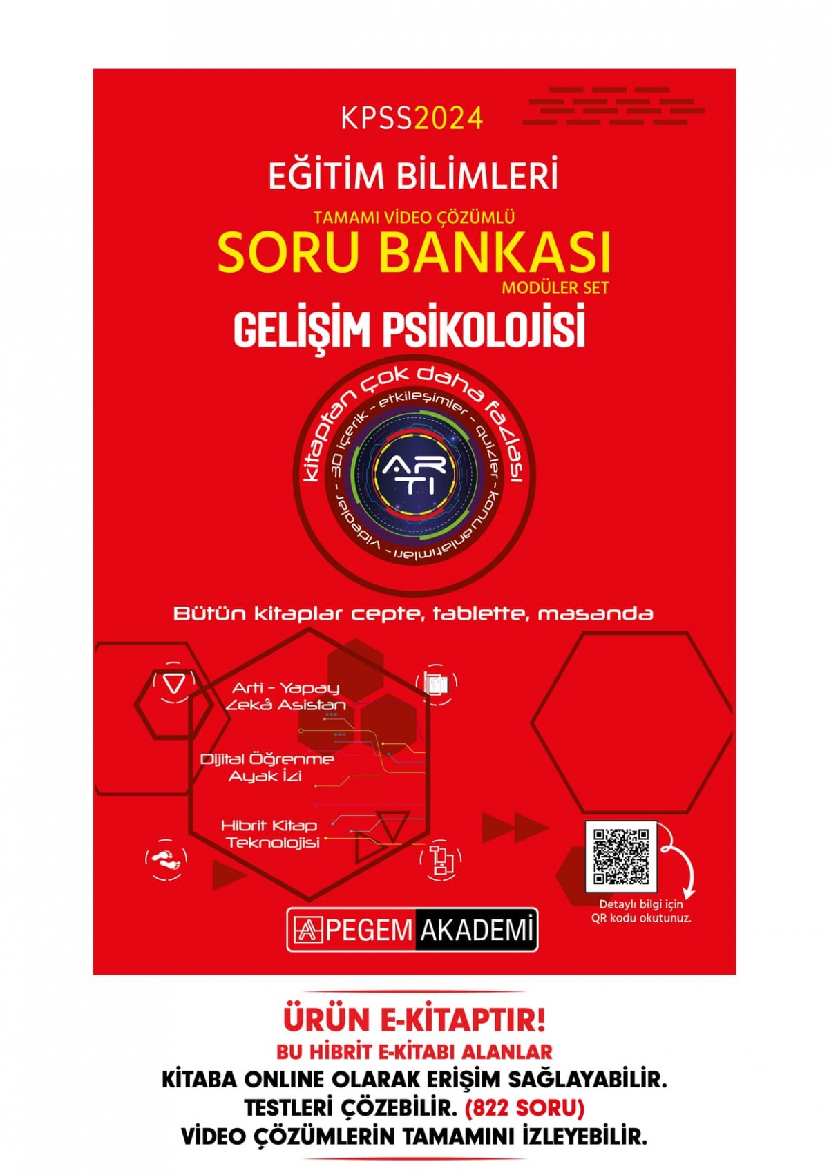 2024 KPSS Eğitim Bilimleri Gelişim Psikolojisi Soru Bankası Hibrit E-Kitap