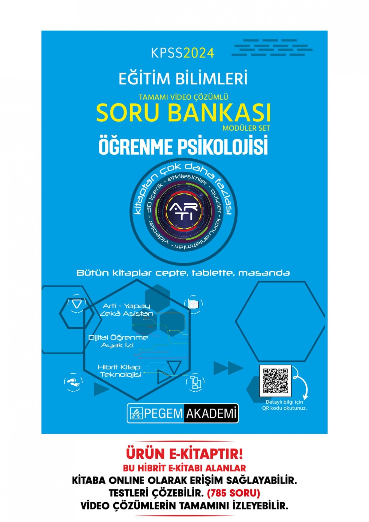 2024 KPSS Eğitim Bilimleri Öğrenme Psikolojisi Soru Bankası Hibrit E-Kitap