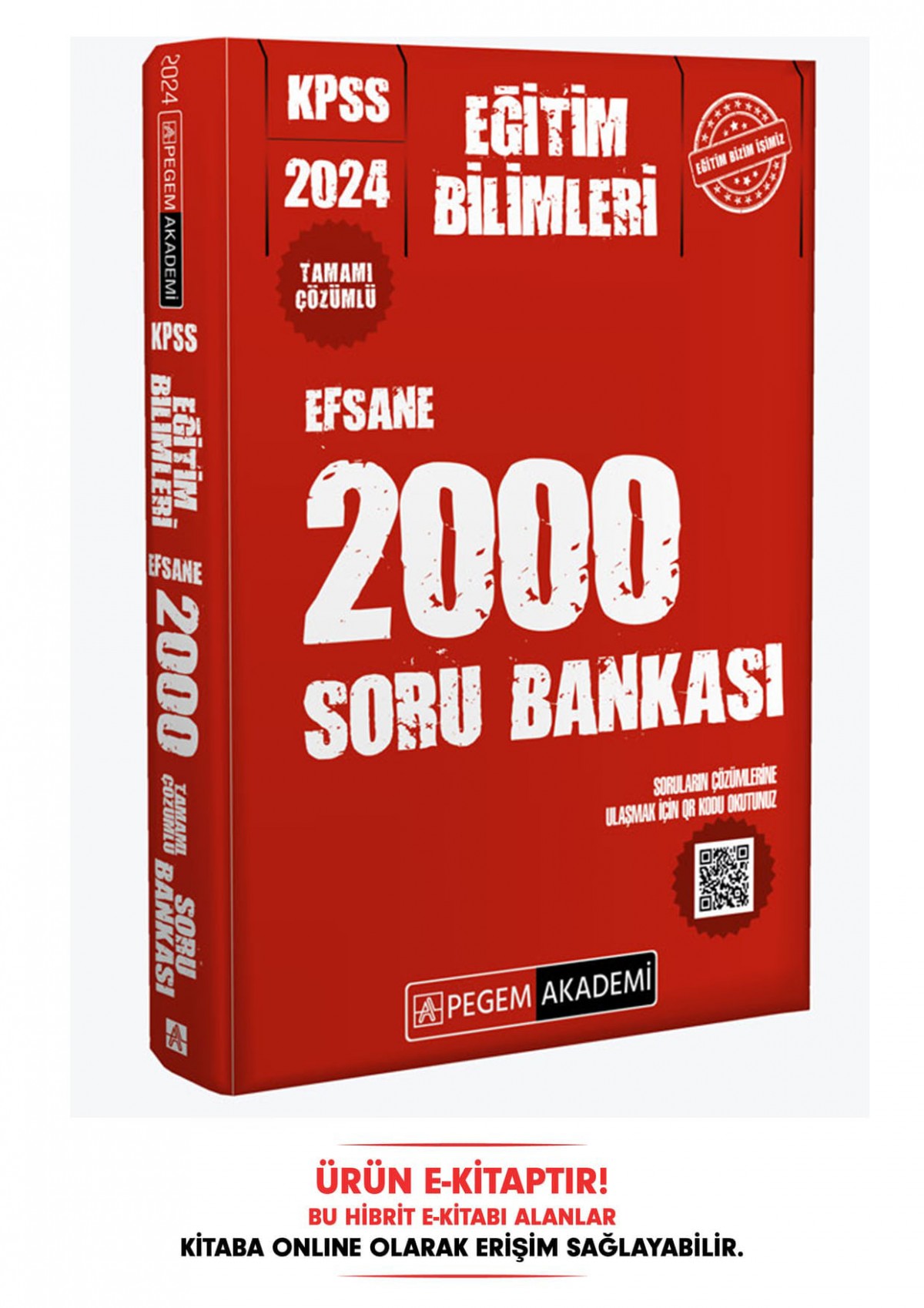 2024 KPSS Eğitim Bilimleri Tamamı Çözümlü Efsane 2000 Soru Bankası E-Kitap