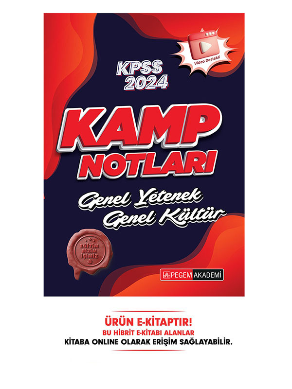 2024 KPSS Genel Yetenek Genel Kültür Kamp Notları Video Destekli E-Kitap 2024 KPSS Genel Yetenek Genel Kültür Kamp Notları Video Destekli E-Kitap
