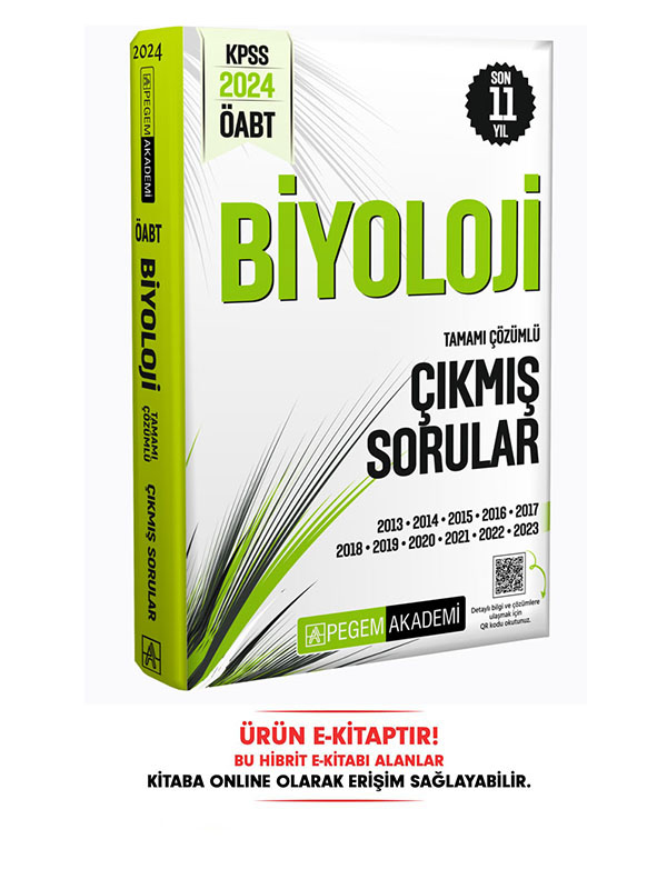 2024 ÖABT Biyoloji Öğretmenliği Çıkmış Sorular E-Kitap