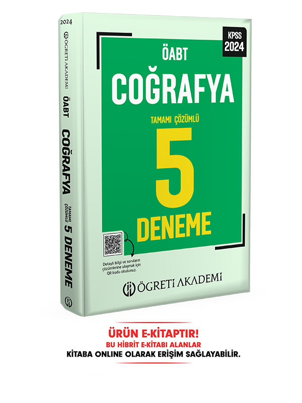 2024 ÖABT Coğrafya Öğretmenliği 5 Deneme E-Kitap
