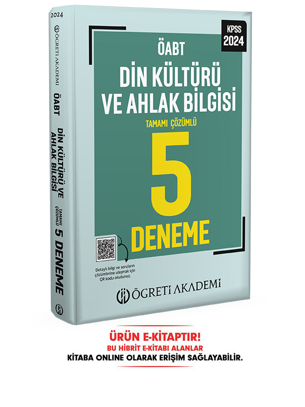 2024 ÖABT Din Kültürü ve Ahlak Bilgisi Öğretmenliği 5 Deneme E-Kitap 2024 ÖABT Din Kültürü ve Ahlak Bilgisi Öğretmenliği 5 Deneme E-Kitap