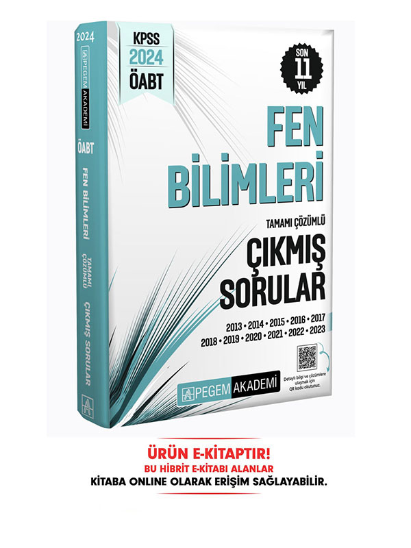 2024 ÖABT Fen Bilimleri Öğretmenliği Çıkmış Sorular E-Kitap