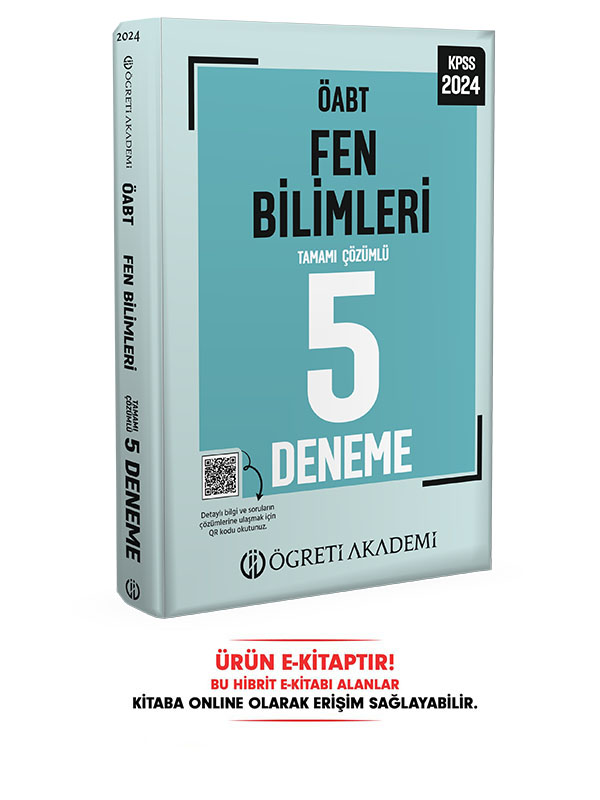 2024 ÖABT Fen Bilimleri Öğretmenliği 5 Deneme E-Kitap