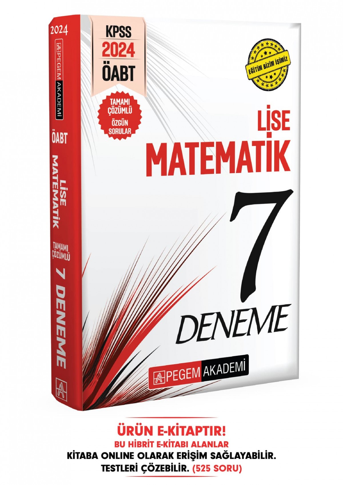 2024 KPSS ÖABT Lise Matematik Öğretmenliği Tamamı Çözümlü 7 Deneme Hibrit E-Kitap