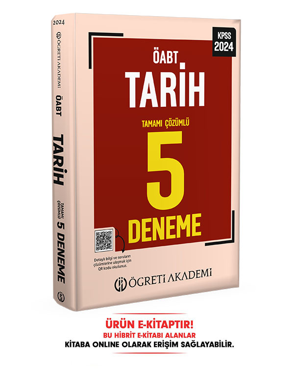2024 ÖABT Tarih Öğretmenliği 5 Deneme E-Kitap 2024 ÖABT Tarih Öğretmenliği 5 Deneme E-Kitap
