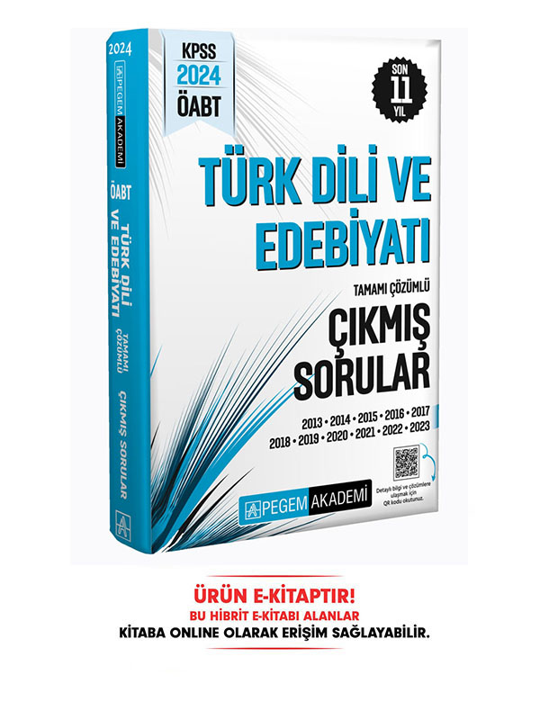 2024 ÖABT Türk Dili ve Edebiyatı Öğretmenliği Çıkmış Sorular E-Kitap