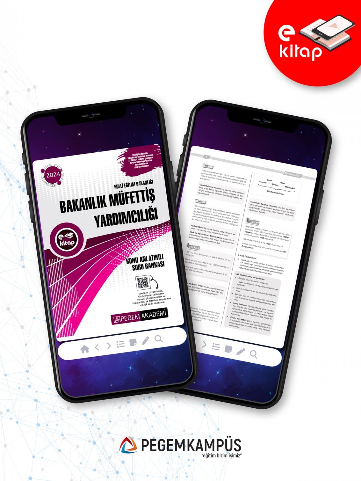 2024 MEB Bakanlık Müfettiş Yardımcılığı Konu Anlatımlı Soru Bankası E-Kitap