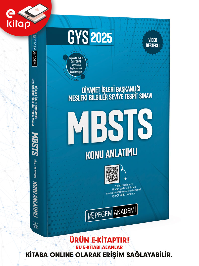 2025 Diyanet İşleri Başkanlığı Mesleki Bilgiler Seviye Tespit Sınavı MBSTS Konu Anlatımlı E-Kitap