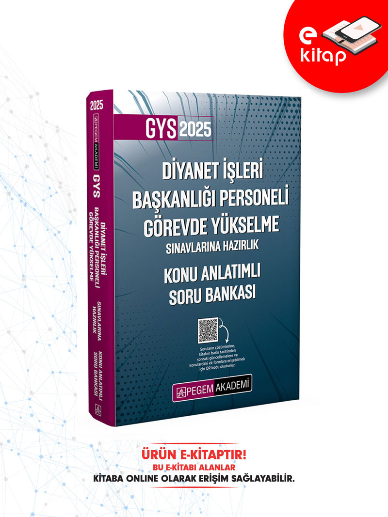 2025 Diyanet İşleri Başkanlığı Personeli Görevde Yükselme Sınavlarına Hazırlık Konu Anlatımlı Soru Bankası E-Kitap