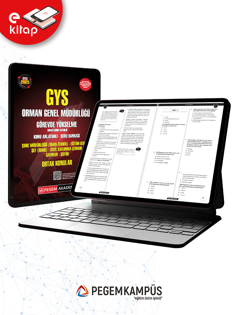 2025 GYS Orman Genel Müdürlüğü Görevde Yükselme Sınavlarına Hazırlık Konu Anlatımlı Soru Bankası E-Kitap - ORTAK KONULAR