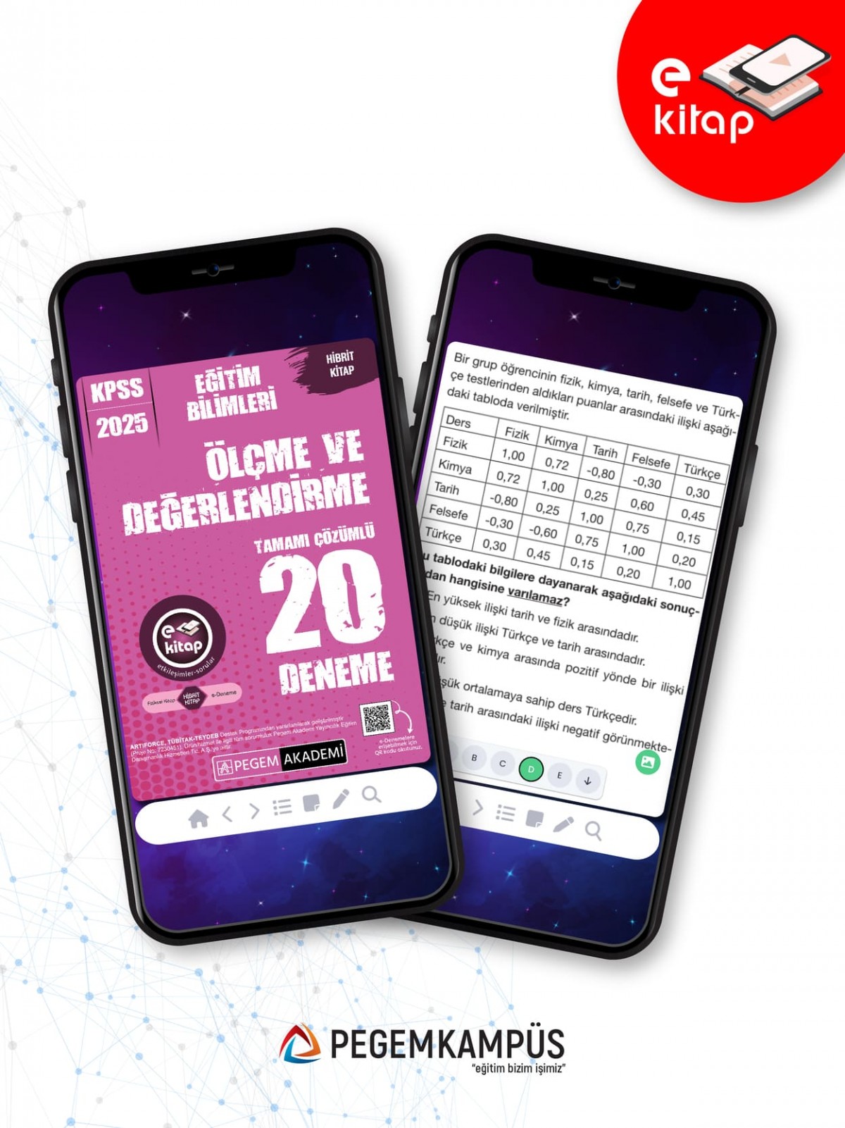 2025 KPSS Eğitim Bilimleri Ölçme ve Değerlendirme 20 E-Deneme