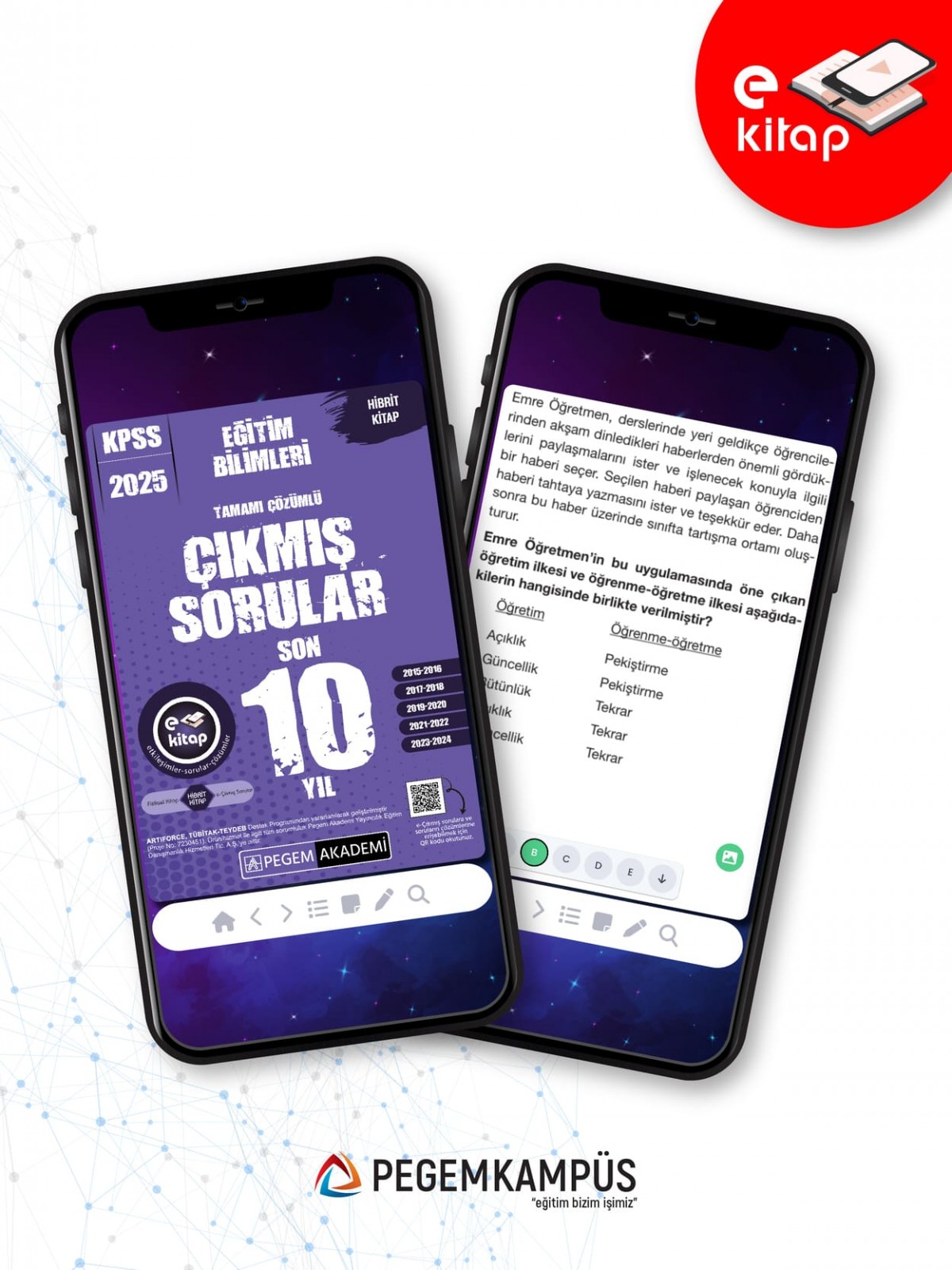 2025 KPSS Eğitim Bilimleri Tamamı Çözümlü E-Çıkmış Sorular (Son 10 Yıl)