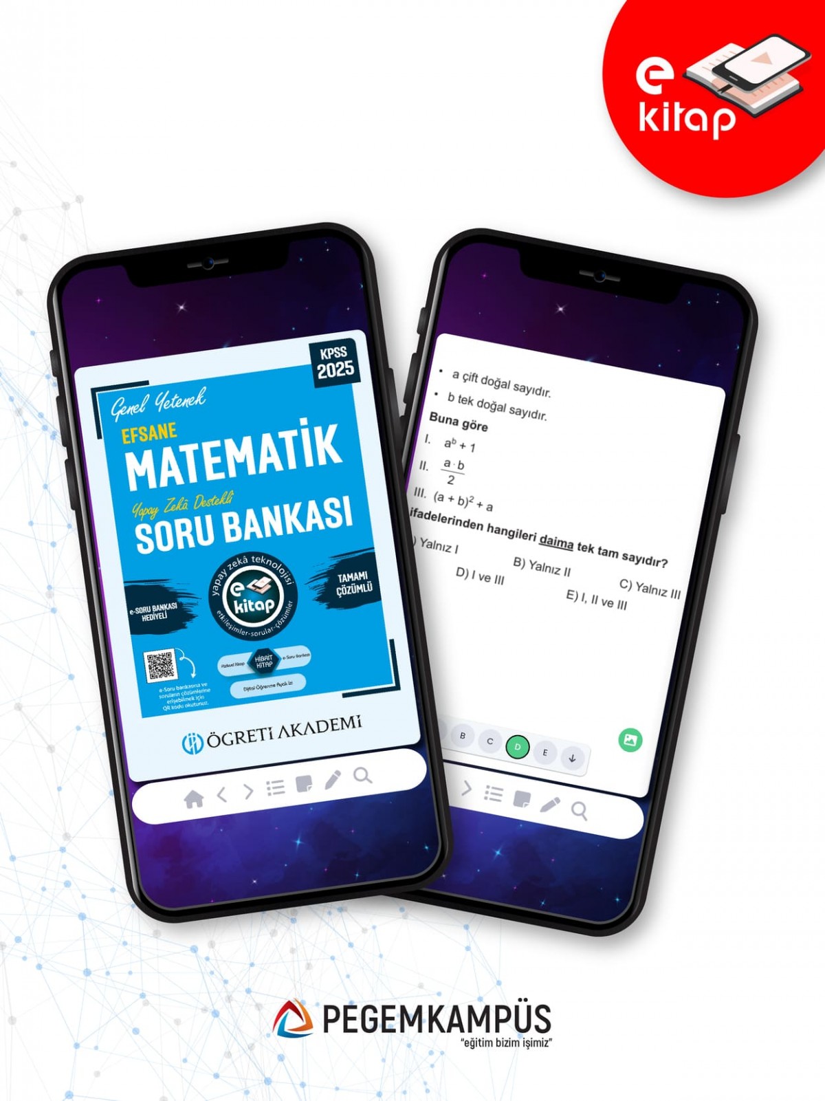 2025 KPSS Genel Yetenek Efsane Matematik Tamamı Çözümlü E-Soru Bankası