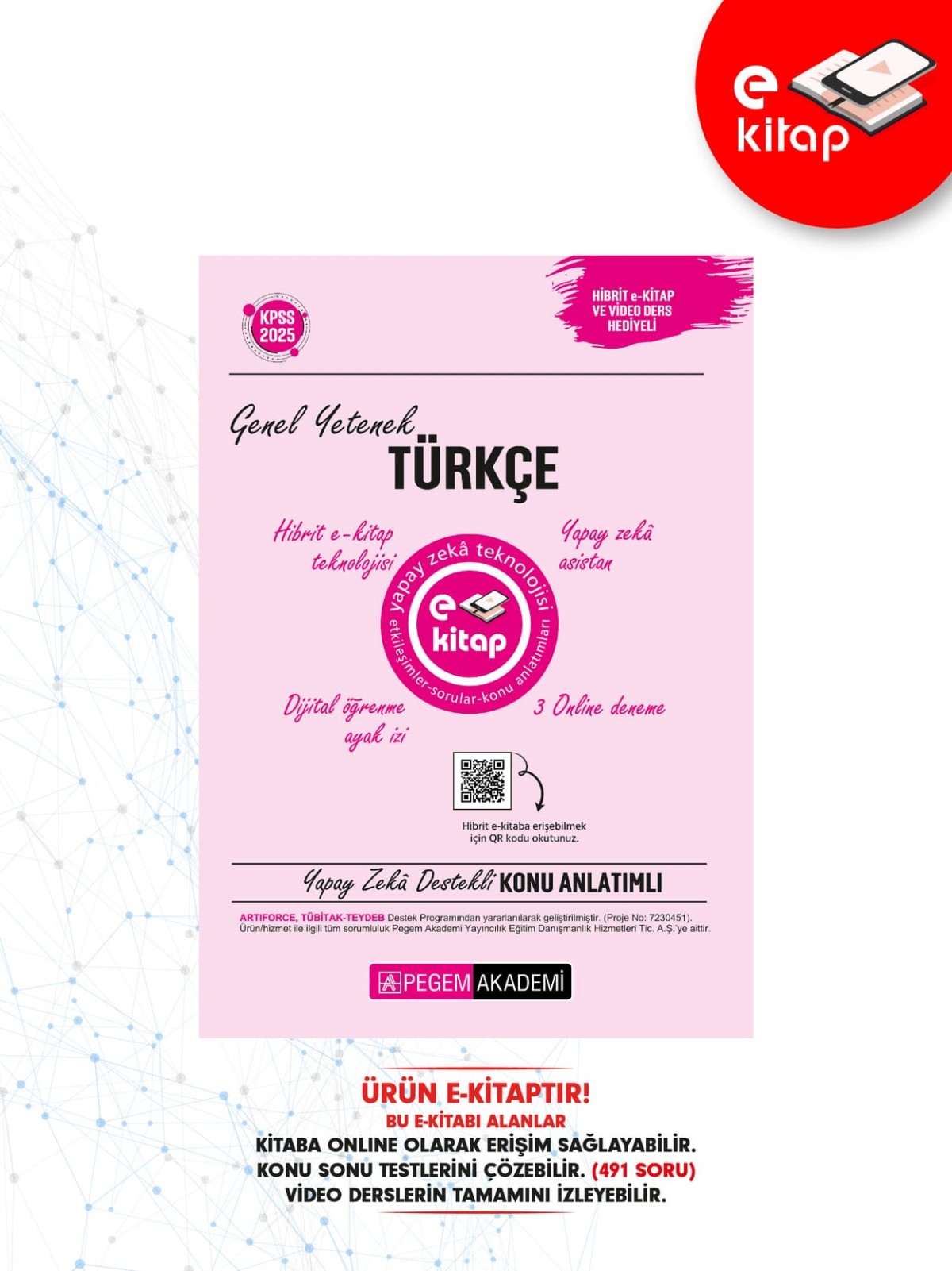 2025 KPSS Genel Yetenek Genel Kültür Türkçe Konu Anlatımlı E-Kitap