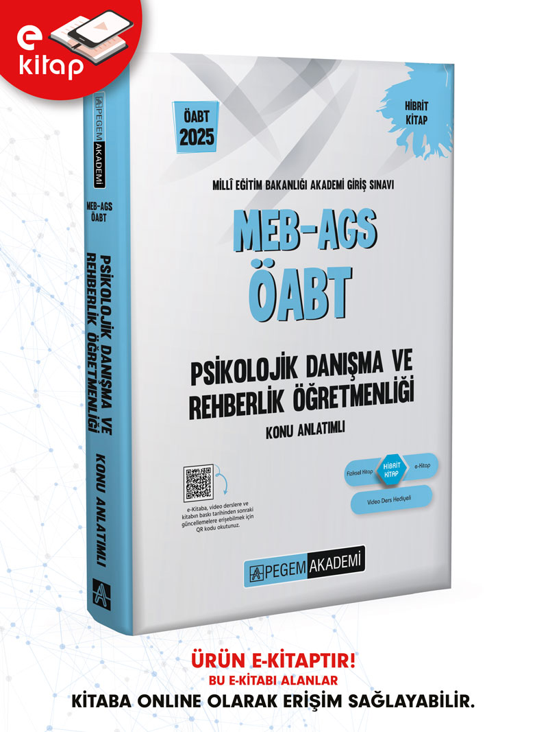 2025 KPSS ÖABT Psikolojik Danışma ve Rehberlik Öğretmenliği Konu Anlatımlı E-Kitap 2025 KPSS ÖABT Psikolojik Danışma ve Rehberlik Öğretmenliği Konu Anlatımlı E-Kitap