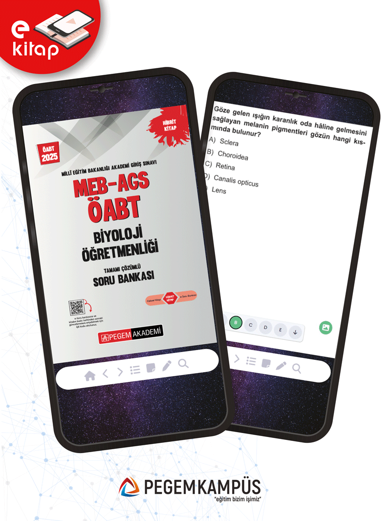 2025 MEB-AGS ÖABT Biyoloji Öğretmenliği E-Soru Bankası