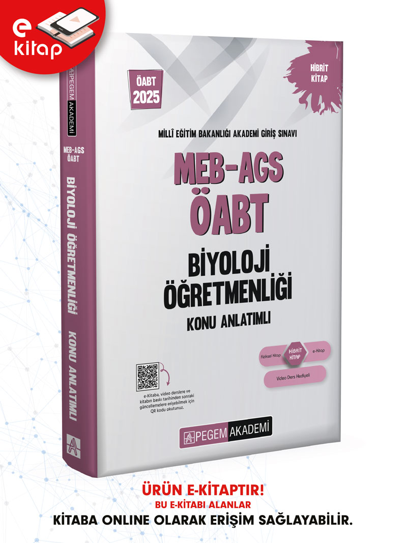 2025 MEB-AGS ÖABT Biyoloji Öğretmenliği Konu Anlatım E-Kitap