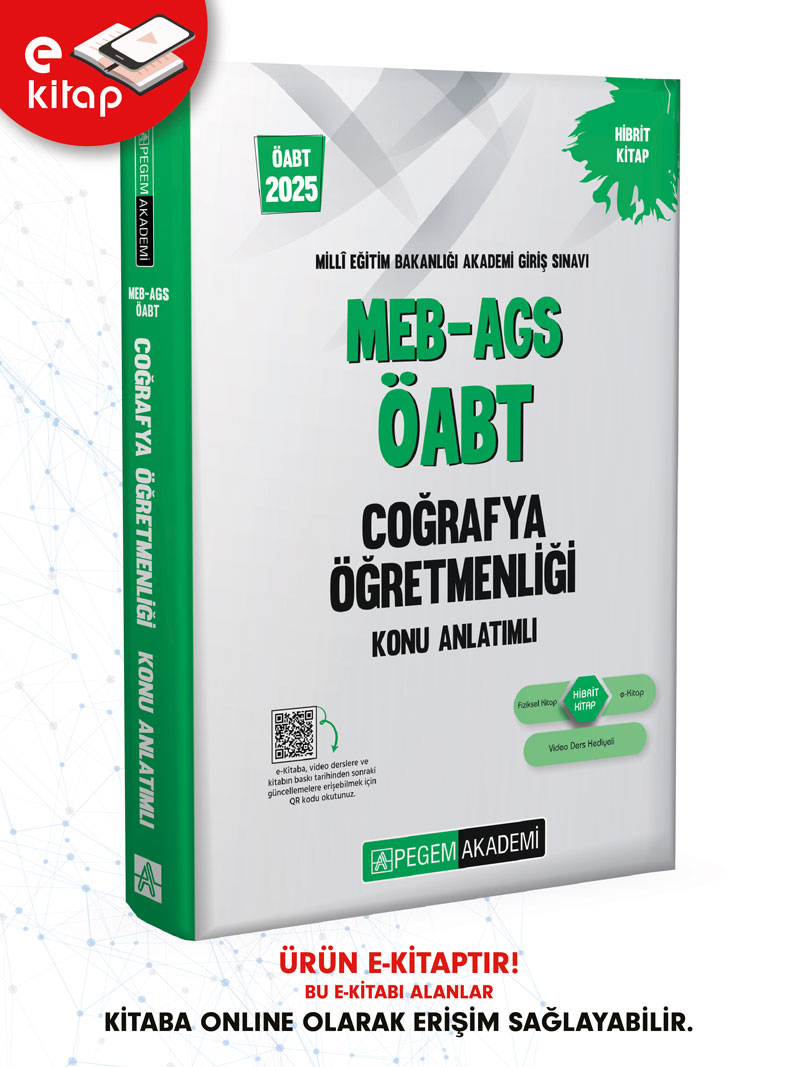 2025 MEB-AGS ÖABT Coğrafya Öğretmenliği Konu Anlatımlı E-Kitap
