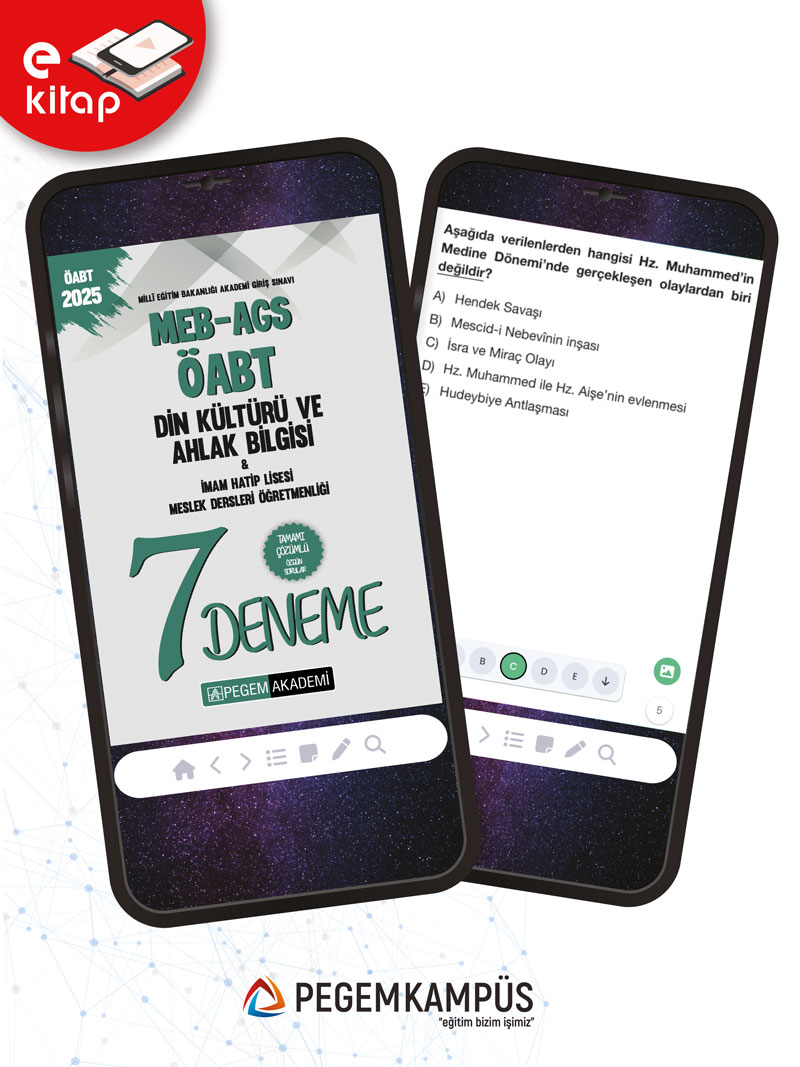 2025 MEB-AGS-ÖABT Din Kültürü ve Ahlak Bilgisi Öğretmenliği Tamamı Çözümlü 7 E-Deneme