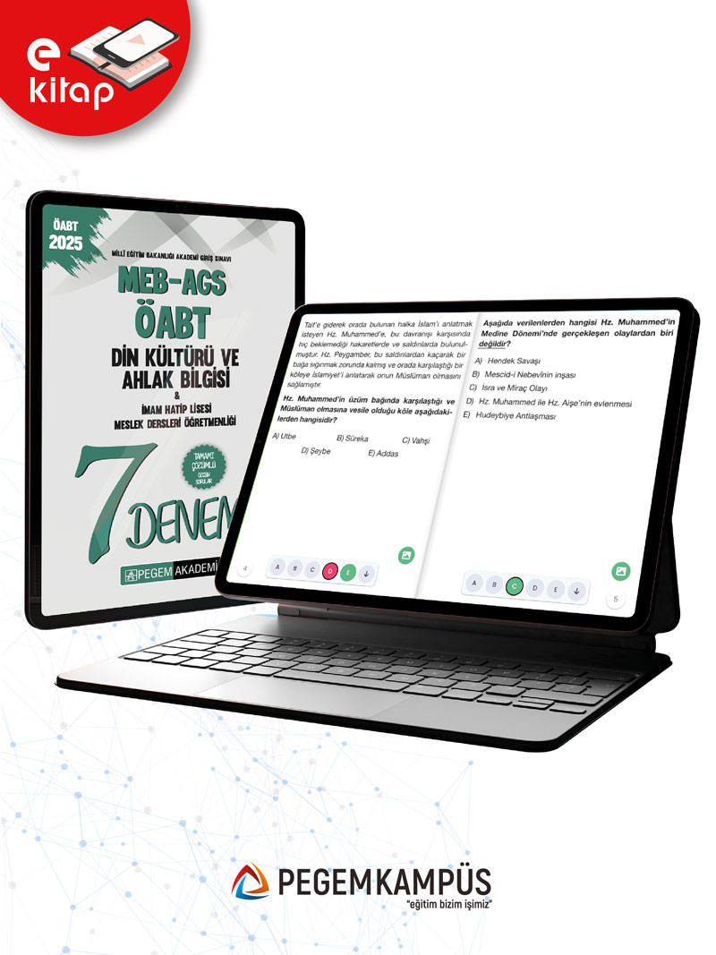 2025 MEB-AGS-ÖABT Din Kültürü ve Ahlak Bilgisi Öğretmenliği Tamamı Çözümlü 7 E-Deneme