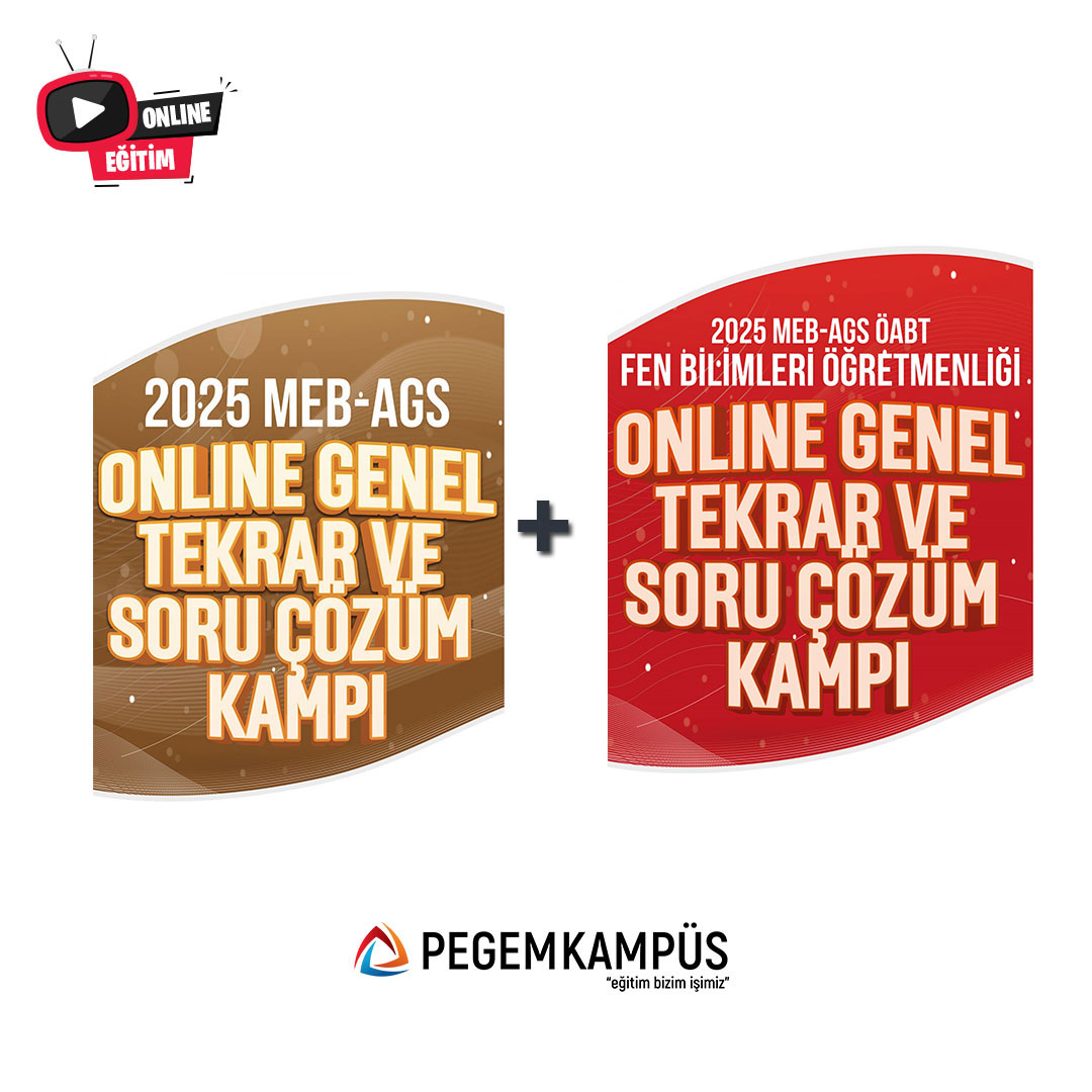 2025 MEB-AGS + ÖABT Fen Bilimleri Öğretmenliği Online Genel Tekrar ve Soru Çözüm Kampı