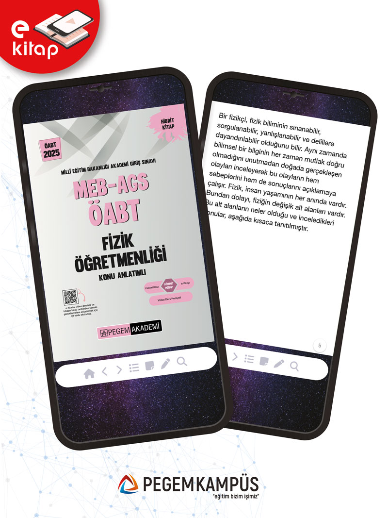 2025 MEB-AGS ÖABT Fizik Öğretmenliği Konu Anlatımlı E-Kitap