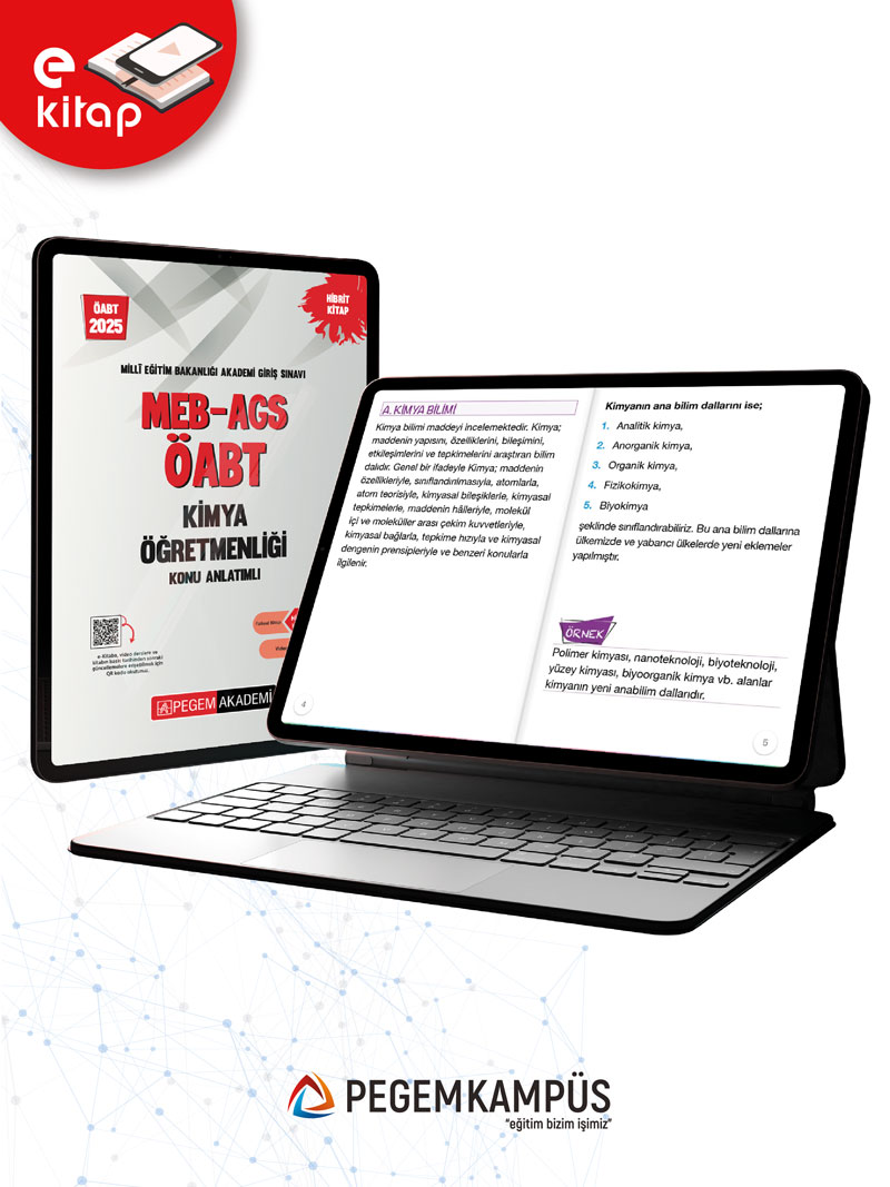 2025 MEB-AGS ÖABT Kimya Öğretmenliği Konu Anlatımlı E-Kitap
