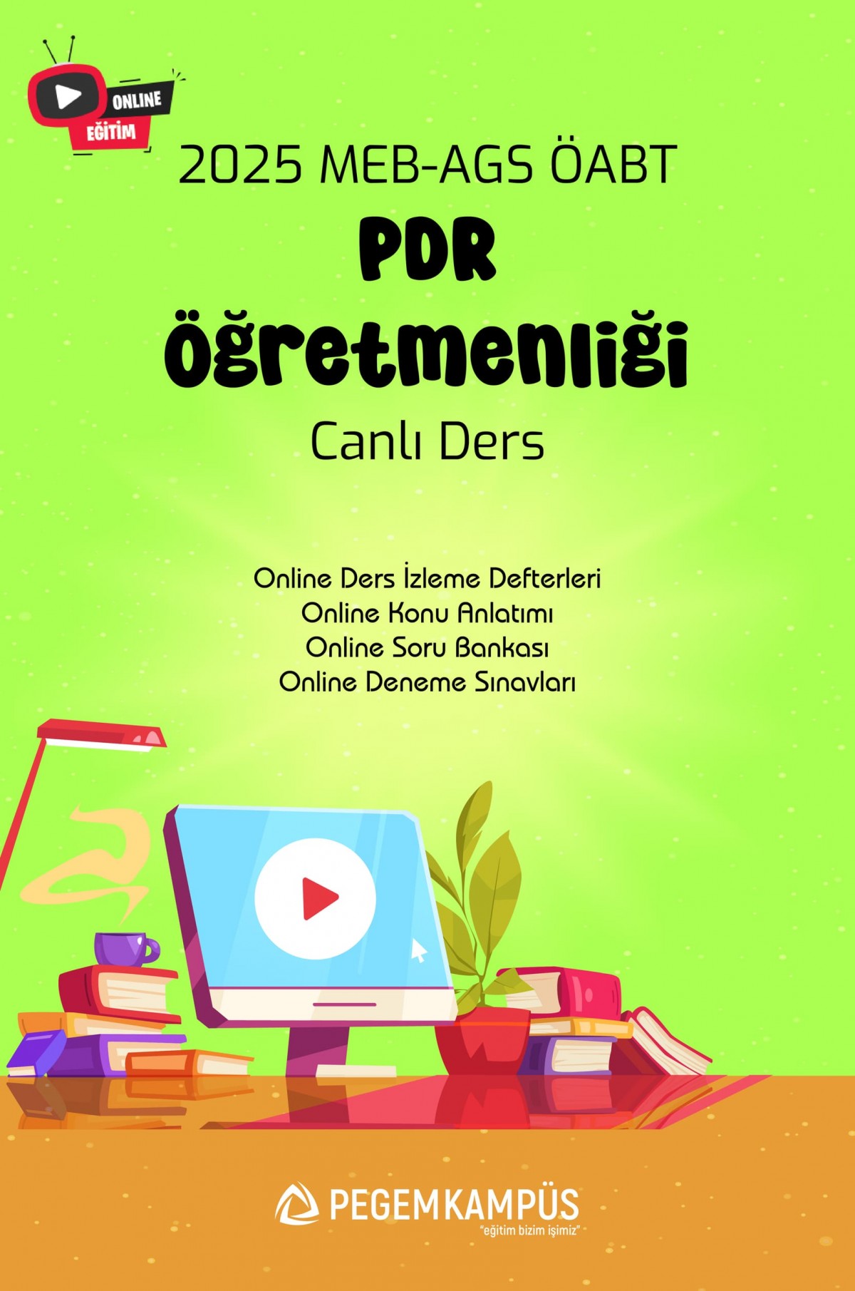 2025 MEB-AGS ÖABT PDR Öğretmenliği Canlı Ders + Online Materyaller