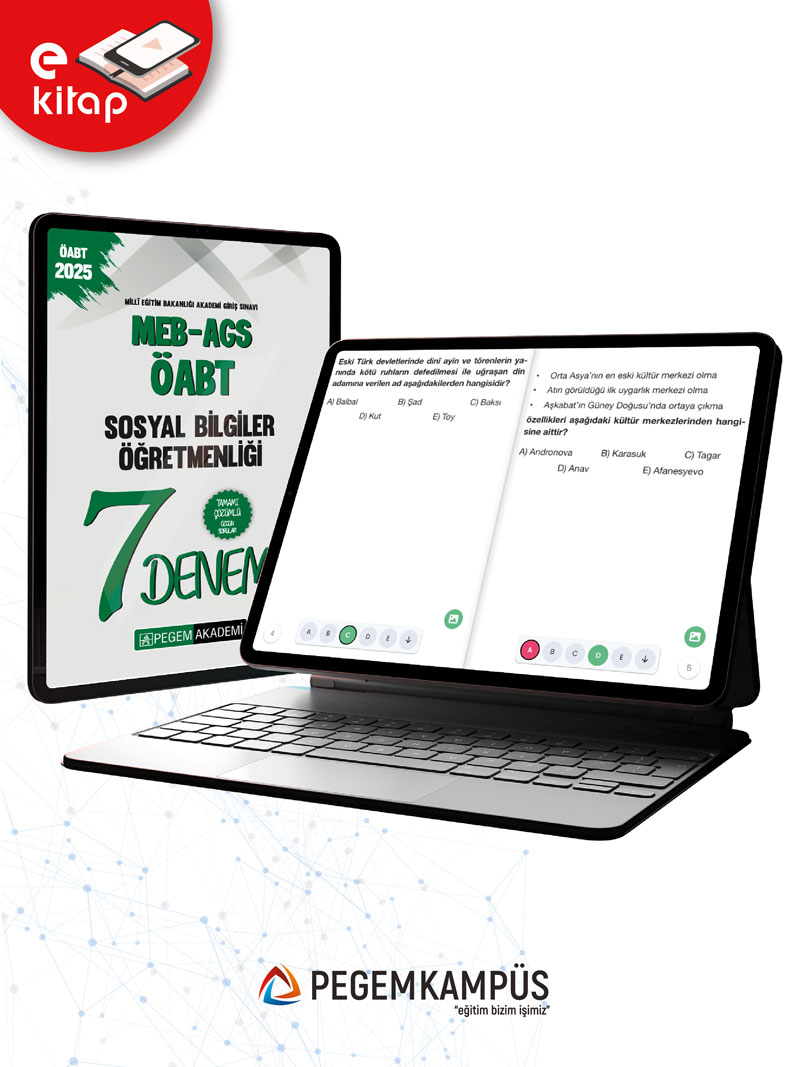 2025 MEB-AGS-ÖABT Sosyal Bilgiler Öğretmenliği Tamamı Çözümlü 7 E-Deneme
