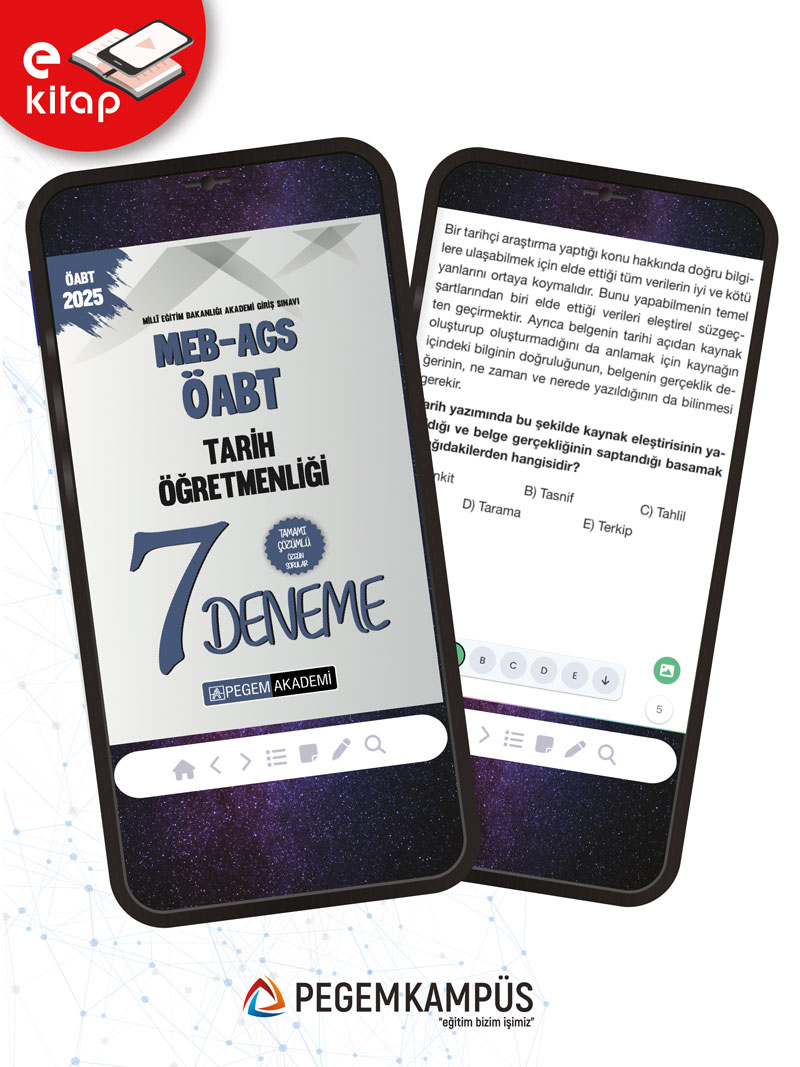 2025 MEB-AGS-ÖABT Tarih Öğretmenliği Tamamı Çözümlü 7 E-Deneme