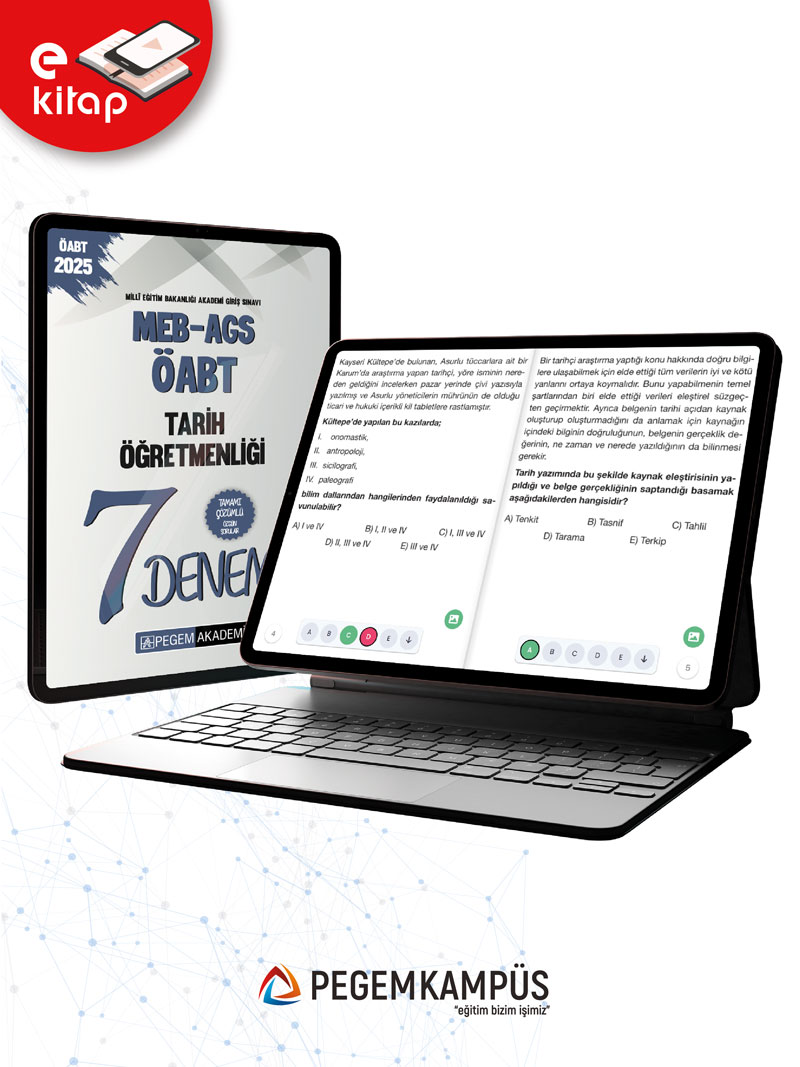 2025 MEB-AGS-ÖABT Tarih Öğretmenliği Tamamı Çözümlü 7 E-Deneme