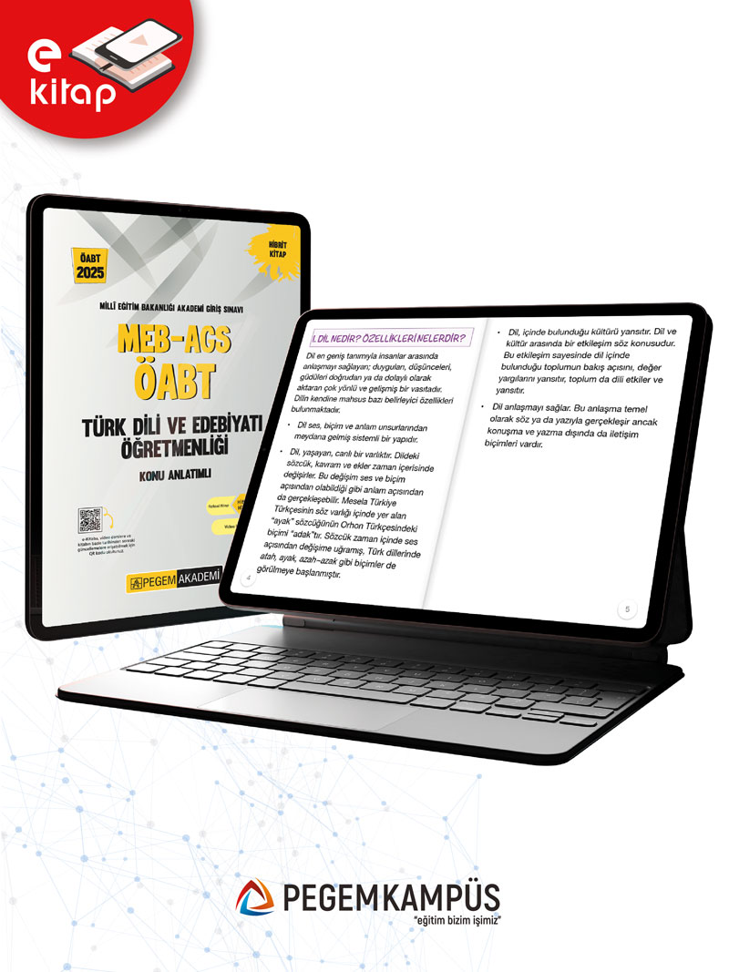2025 MEB-AGS ÖABT Türk Dili ve Edebiyatı Öğretmenliği Konu Anlatımlı E-Kitap