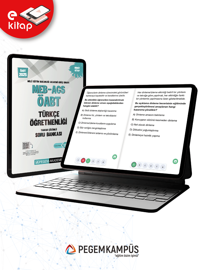 2025 MEB-AGS ÖABT Türkçe Öğretmenliği E-Soru Bankası