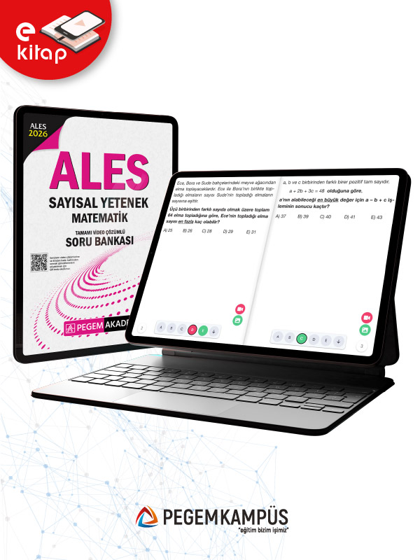 2026 ALES Sayısal Yetenek Matematik Tamamı Video Çözümlü E-Soru Bankası