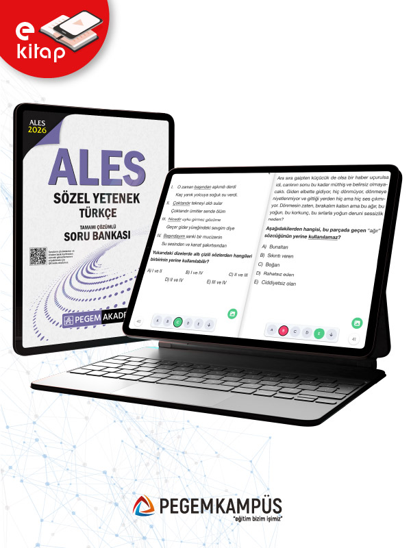 2026 ALES Sözel Yetenek Türkçe Tamamı Çözümlü E-Soru Bankası