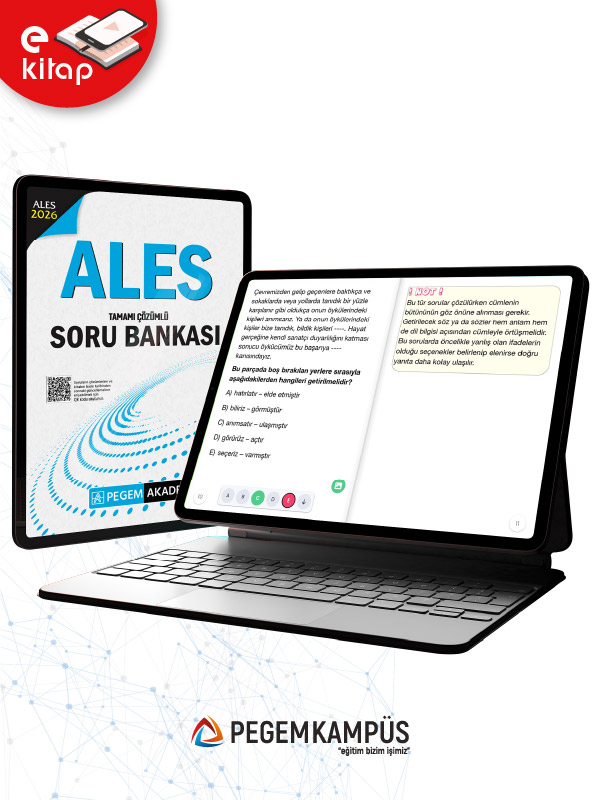 2026 ALES Tamamı Çözümlü E-Soru Bankası