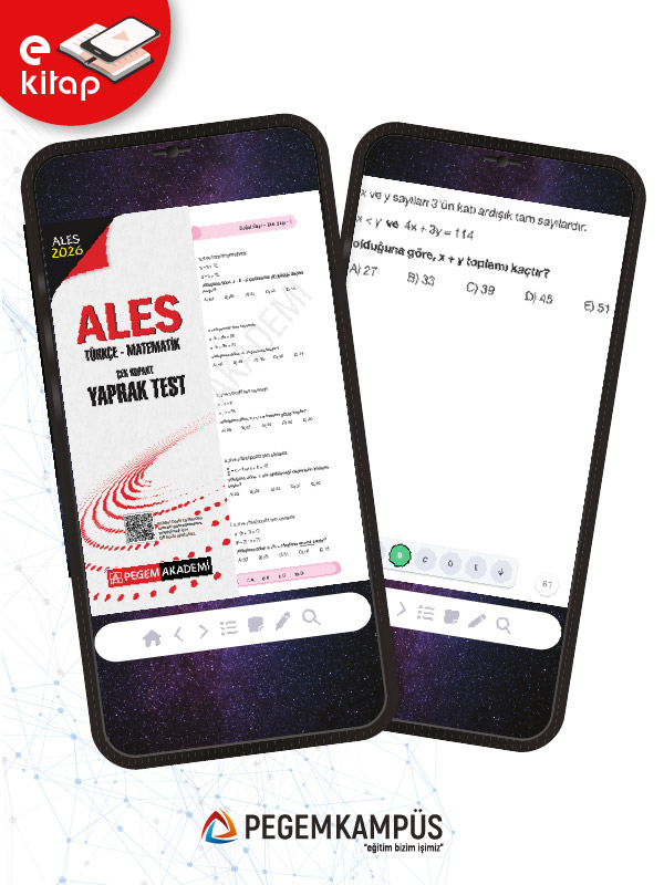 2026 ALES Türkçe-Matematik Çek Kopart Yaprak Test (e-kitap)