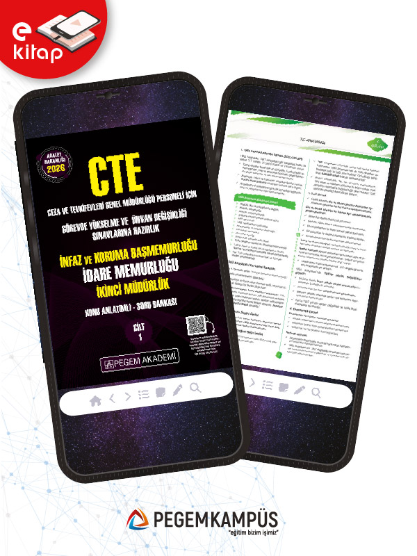 2026 CTE Adalet Bakanlığı Ceza ve Tevkifevleri Genel Müdürlüğü Görevde Yükselme ve Ünvan Değişikliği Konu Anlatımlı Soru Bankası İdare Memurluğu İnfaz ve Koruma Başmemurluğu (Cilt-1 ve Cilt-2) E-Kitap 2026 CTE Adalet Bakanlığı Ceza ve Tevkifevleri Genel Müdürlüğü Görevde Yükselme ve Ünvan Değişikliği Konu Anlatımlı Soru Bankası İdare Memurluğu İnfaz ve Koruma Başmemurluğu (Cilt-1 ve Cilt-2) E-Kitap