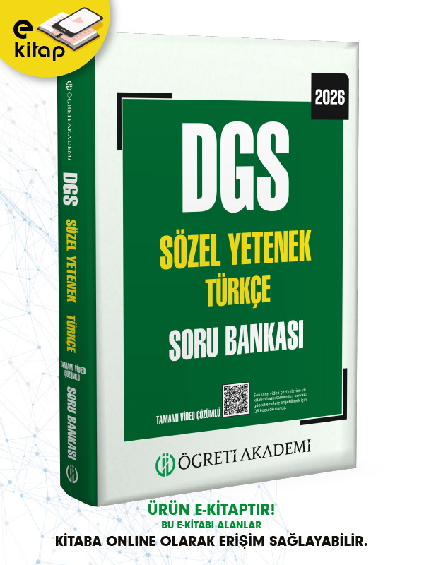 2026 DGS Sözel Yetenek Türkçe Tamamı Video Çözümlü E-Soru Bankası 2026 DGS Sözel Yetenek Türkçe Tamamı Video Çözümlü E-Soru Bankası