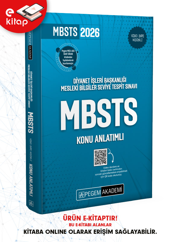 2026 Diyanet İşleri Başkanlığı Mesleki Bilgiler Seviye Tespit Sınavı MBSTS Konu Anlatımlı E-Kitap 2026 Diyanet İşleri Başkanlığı Mesleki Bilgiler Seviye Tespit Sınavı MBSTS Konu Anlatımlı E-Kitap
