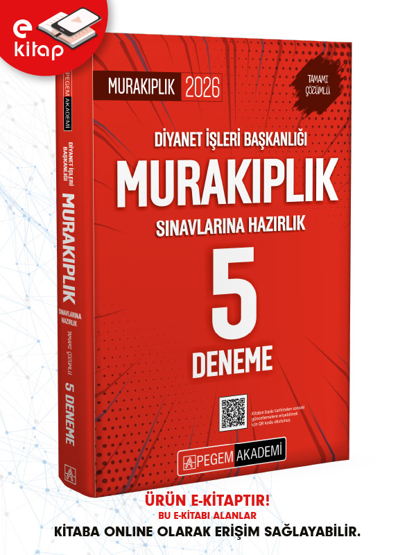 2026 Diyanet İşleri Başkanlığı Murakıplık Sınavlarına Hazırlık Tamamı Çözümlü 5 Deneme E-Kitap 2026 Diyanet İşleri Başkanlığı Murakıplık Sınavlarına Hazırlık Tamamı Çözümlü 5 Deneme E-Kitap