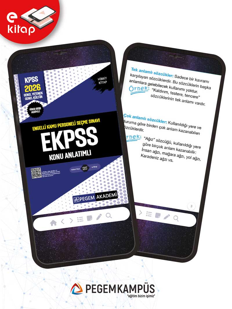 2026 EKPSS Engelli Kamu Personeli Seçme Sınavı Konu Anlatımlı E-Kitap