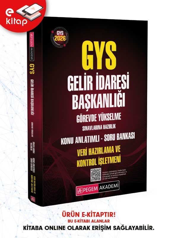 2026 GYS Gelir İdaresi Başkanlığı Görevde Yükselme Sınavlarına Hazırlık Konu Anlatımlı Soru Bankası E-Kitap - VERİ HAZIRLAMA ve KONTROL İŞLETMENİ 2026 GYS Gelir İdaresi Başkanlığı Görevde Yükselme Sınavlarına Hazırlık Konu Anlatımlı Soru Bankası E-Kitap - VERİ HAZIRLAMA ve KONTROL İŞLETMENİ